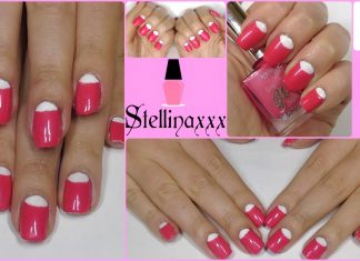 TUTORIAL Nail Art French Reverse, ispirata ai colori di Mode Tutorial Nail Art French Reverse Colori Smalti Mode