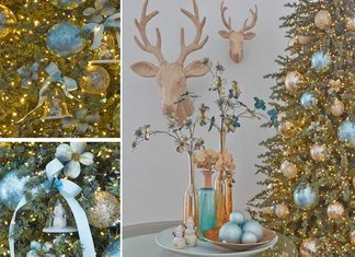 Albero di Natale 2014, i colori di tendenza dell’anno Albero Natale Colori 2014 Rosa Antico Nero Blu Tiffany