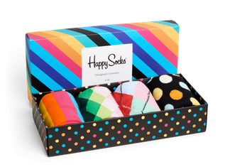 Happy Socks Pre Pack Rainbow, calze di tendenza per Natale Happy Socks Pre Pack Rainbow Snoop Dogg Calzini Collezione