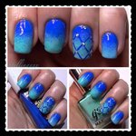 Nail Art Tutorial Sfumata Blu Azzurro Accent Manicure Stellina Smalti Principali