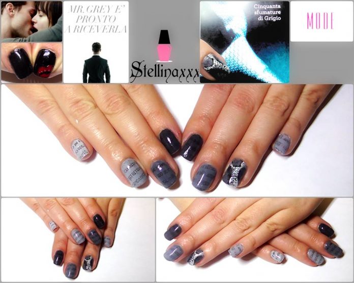 Tutorial Nail Art 50 Sfumature Grigio Youtube Stellina