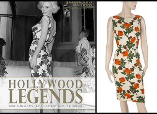 L’abito a fiori di Marilyn Monroe all’asta in California Abito Marilyn Monroe Fiori Asta New York Collezionisti Veri Tubino