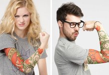 Finte maniche tattoo, l’ultima tendenza degli Stati Uniti Fake Sleeve Tattoo Finte Maniche Tattoo Uomo Donna Braccia