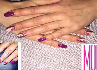 TUTORIAL Nail Art Stud ‘n Roses TUTORIAL Nail Art Studs 'n Roses Claudia Lani Youtuber Borchie Oro Pupa Manicure