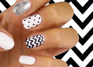 Tutorial : Nail Art black and white